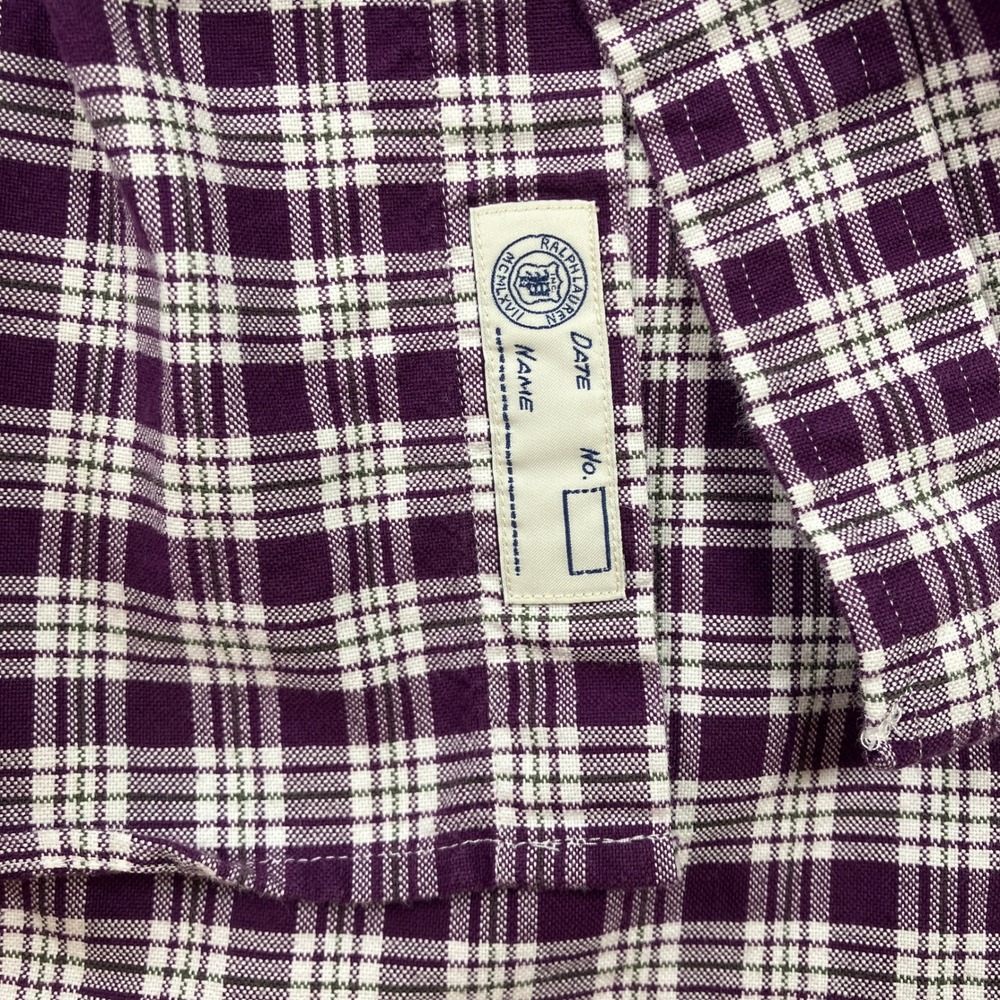 Ralph Lauren Mens XL Button Down Shirt Purple Plaid Classic Fit Long Sleeve - Picture 9 of 9